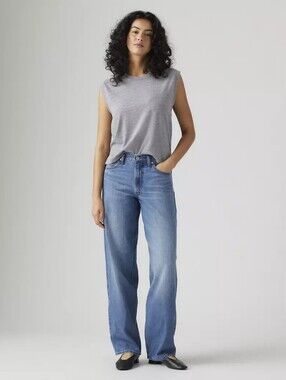 NWT Levi's Baggy Dad Linen + Denim Jeans